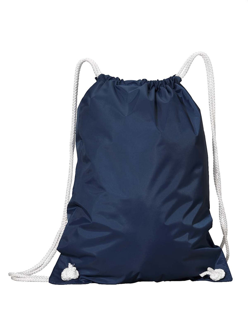Liberty Bags-8887-White▀Drawstring Backpack-NAVY