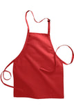 Edwards Garment 9004 NO-POCKET BIB APRON-RED