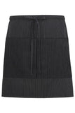 Edwards Garment 9007 2-POCKET HALF BISTRO APRON-BLACK STRIPE