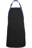 Edwards Garment 9028 BIB APRON-COLOR BLOCKED-ROYAL wtih BLACK