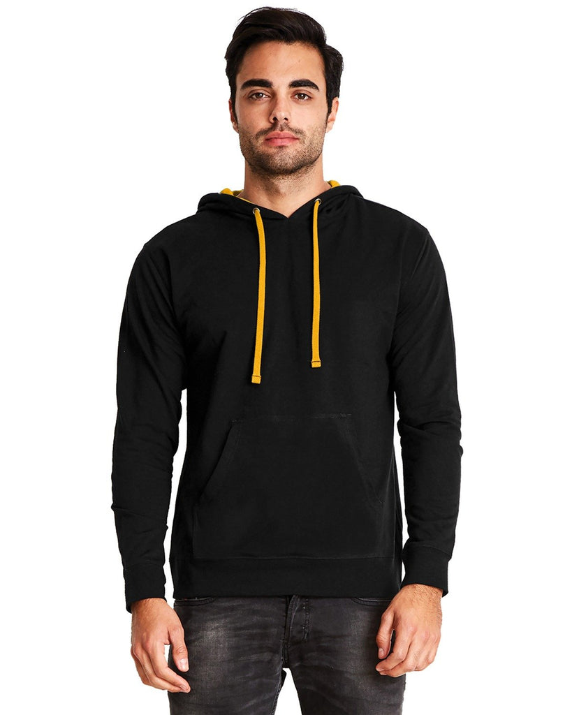 Next Level Apparel-9301-French Terry Pullover Hoodie-BLACK/ GOLD