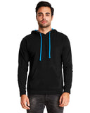 Next Level Apparel-9301-French Terry Pullover Hoodie-BLACK/ TURQUOISE