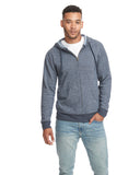 Next Level Apparel-9600-Pacifica Denim Fleece Full Zip Hooded Sweatshirt-MIDNIGHT NAVY