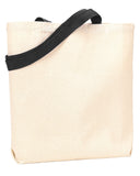Liberty Bags-9868-Jennifer Recycled Cotton Canvas Tote-NATURAL/ BLACK