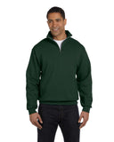 Jerzees-995M-Nublend Quarter Zip Cadet Collar Sweatshirt-FOREST GREEN