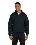 Jerzees-995M-Nublend Quarter Zip Cadet Collar Sweatshirt-BLACK