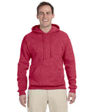 Jerzees-996-Nublend Fleece▀Pullover Hooded Sweatshirt-VINTAGE HTH RED