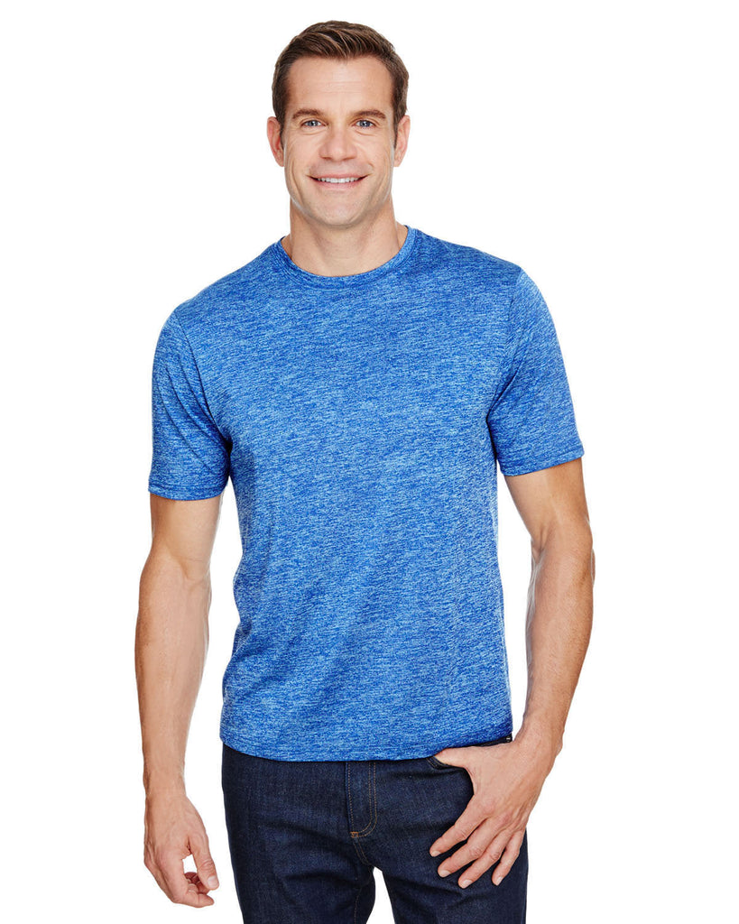 A4-N3010-Mens Tonal Space-Dye T-Shirt-LIGHT BLUE