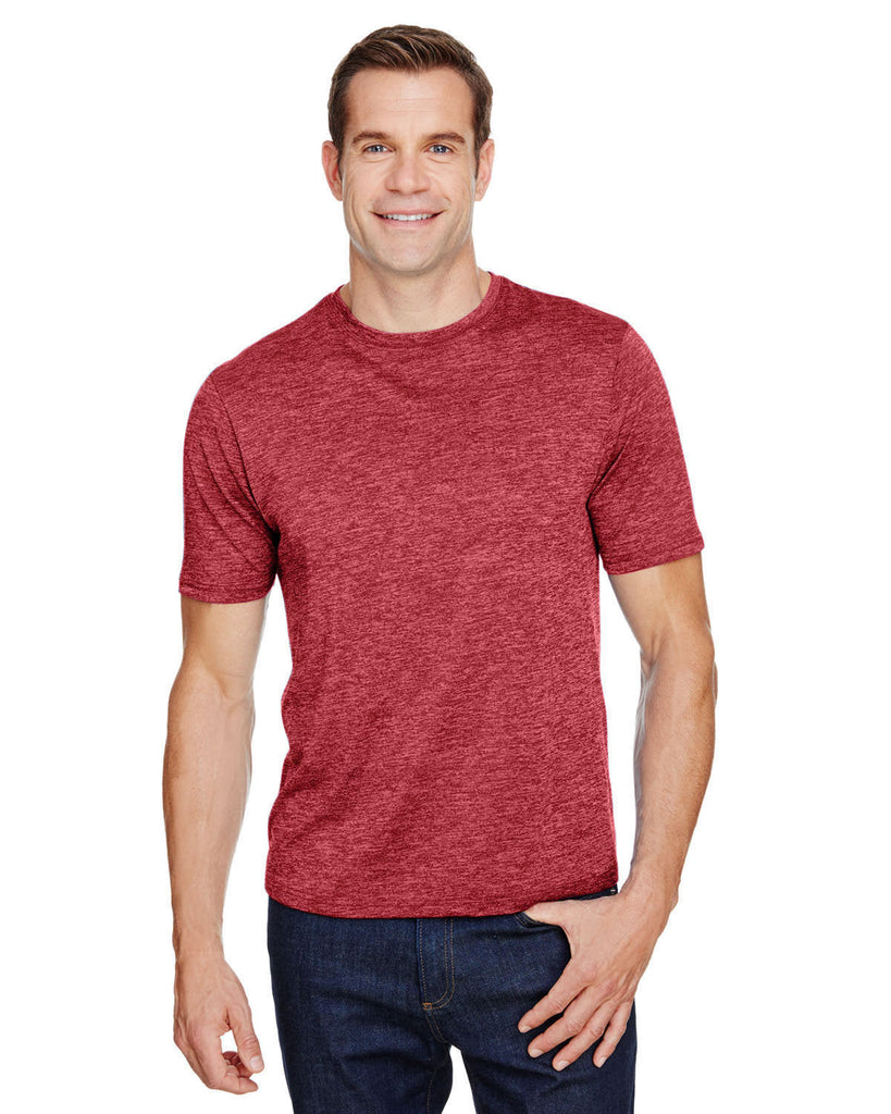A4-N3010-Mens Tonal Space-Dye T-Shirt-RED