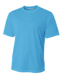A4-N3252-Mens Birds-Eye Mesh T-Shirt-ELECTRIC BLUE