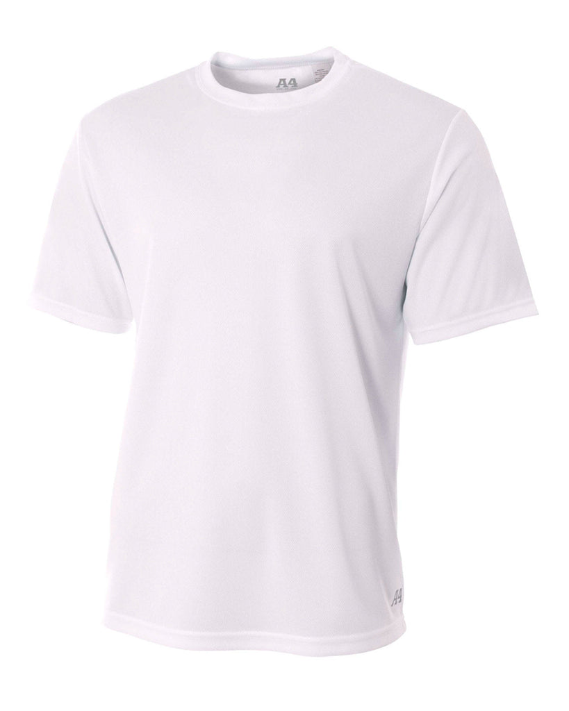 A4-N3252-Mens Birds-Eye Mesh T-Shirt-WHITE