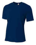 A4-N3264-Mens Short Sleeve Spun Poly T-Shirt-NAVY