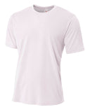 A4-N3264-Mens Short Sleeve Spun Poly T-Shirt-WHITE