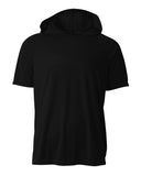 A4-N3408-Mens Cooling Performance Hooded T-shirt-BLACK