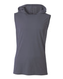A4-N3410-Mens Cooling Performance Sleeveless Hooded T-shirt-GRAPHITE