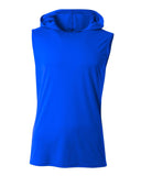 A4-N3410-Mens Cooling Performance Sleeveless Hooded T-shirt-ROYAL
