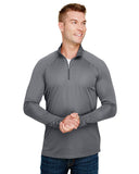 A4-N4268-Adult Daily Polyester 1/4 Zip-GRAPHITE
