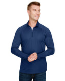 A4-N4268-Adult Daily Polyester 1/4 Zip-NAVY