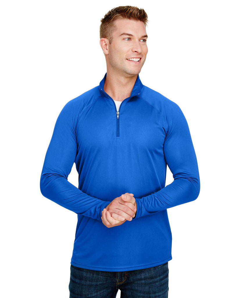 A4-N4268-Adult Daily Polyester 1/4 Zip-ROYAL