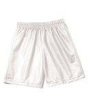 A4-NB5301-Youth Six Inch Inseam Mesh Short-WHITE