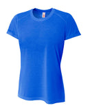 A4-NW3264-Ladies Shorts Sleeve Spun Poly T-Shirt-ROYAL