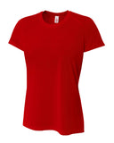 A4-NW3264-Ladies Shorts Sleeve Spun Poly T-Shirt-SCARLET