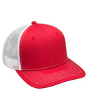 Adams-PV112-Adult Eclipse Cap-RED/ WHITE