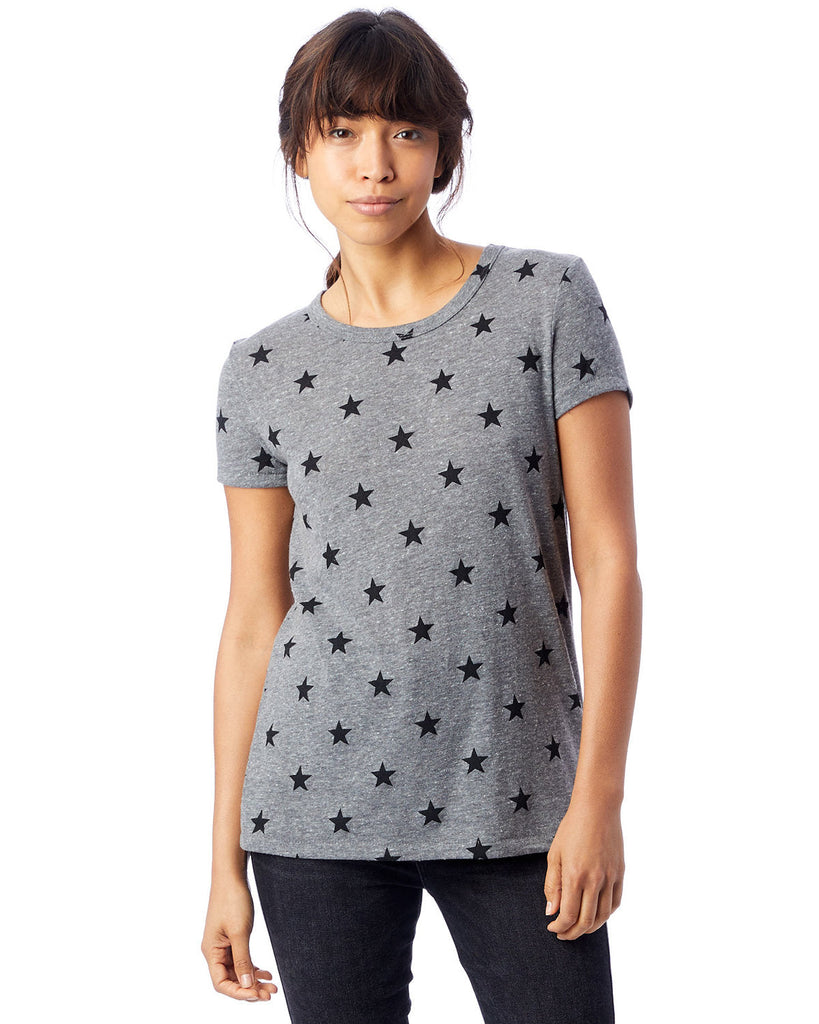 Alternative-01940E1-Ladies Ideal Eco-Jersey T-Shirt-ECO GREY STARS