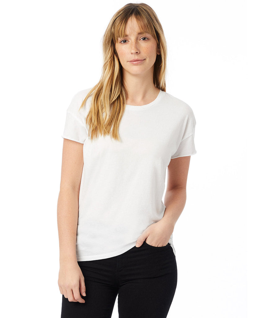 Alternative-04134C1-Ladies Rocker Garment-Dyed T-Shirt-WHITE