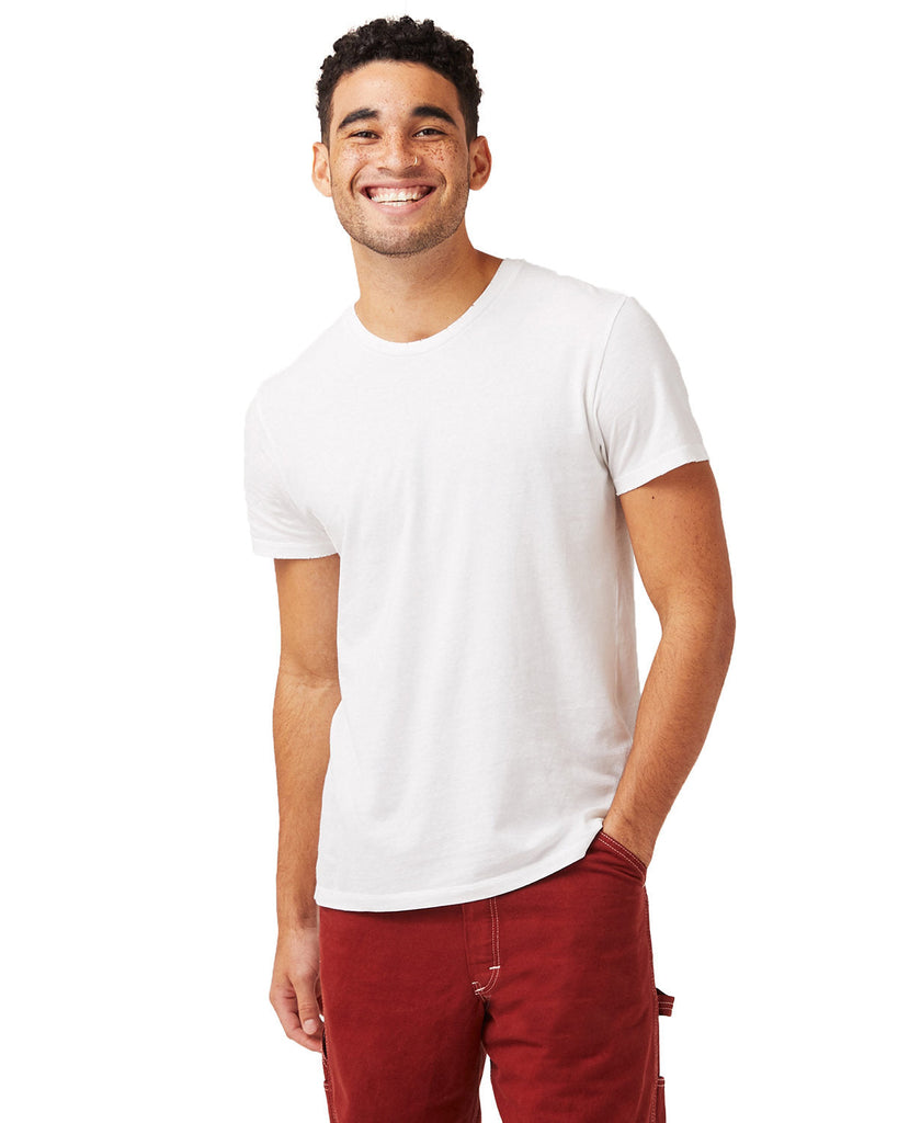 Alternative-04850C1-Mens Heritage Garment-Dyed Distressed T-Shirt-WHITE REACTIVE