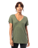 Alternative-2894B2-Ladies Slinky-Jersey V-Neck T-Shirt-ARMY GREEN