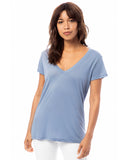 Alternative-2894B2-Ladies Slinky-Jersey V-Neck T-Shirt-STONEWASH BLUE