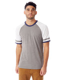 Alternative-5093BP-Unisex Slapshot Vintage Jersey  T-Shirt-VNT COAL/ WH/ NV