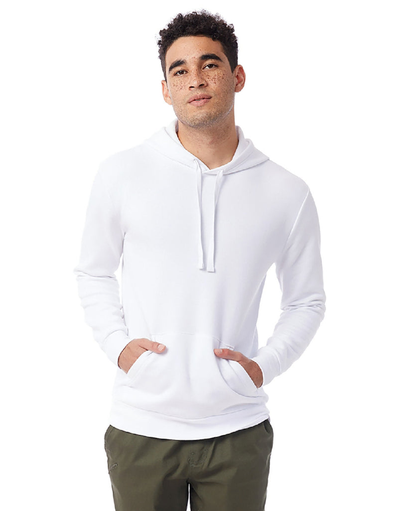 Alternative-8804PF-Adult Eco Cozy Fleece Pullover Hooded Sweatshirt-WHITE