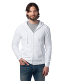 Alternative-8805PF-Unisex Eco-Cozy Fleece Zip Hooded Sweatshirt-WHITE