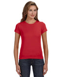 Anvil-1441-Ladies 1x1 Baby Rib Scoop T-Shirt-RED
