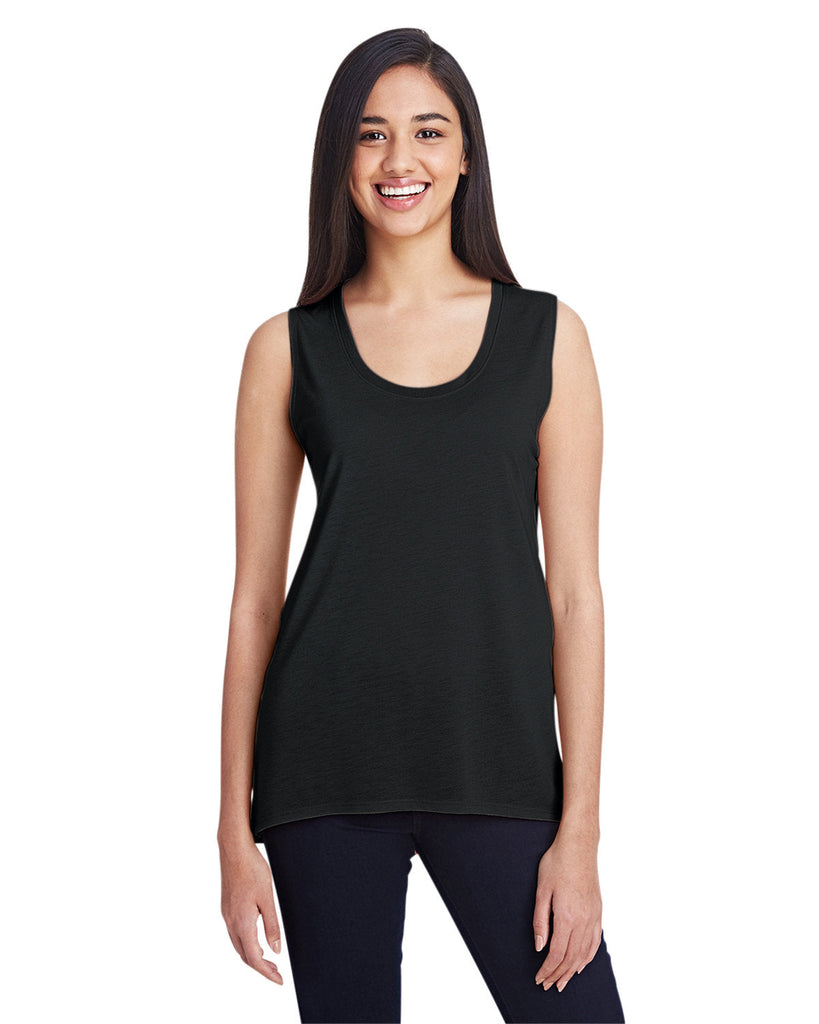 Anvil-37PVL-Ladies Freedom Sleeveless T-Shirt-BLACK