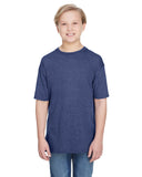 Anvil-6750B-Youth Triblend T-Shirt-HEATHER BLUE