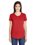 Anvil-6750L-Ladies Triblend T-Shirt-HEATHER RED