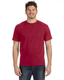 Anvil-783AN-Adult Midweight Pocket T-Shirt-INDEPENDENCE RED