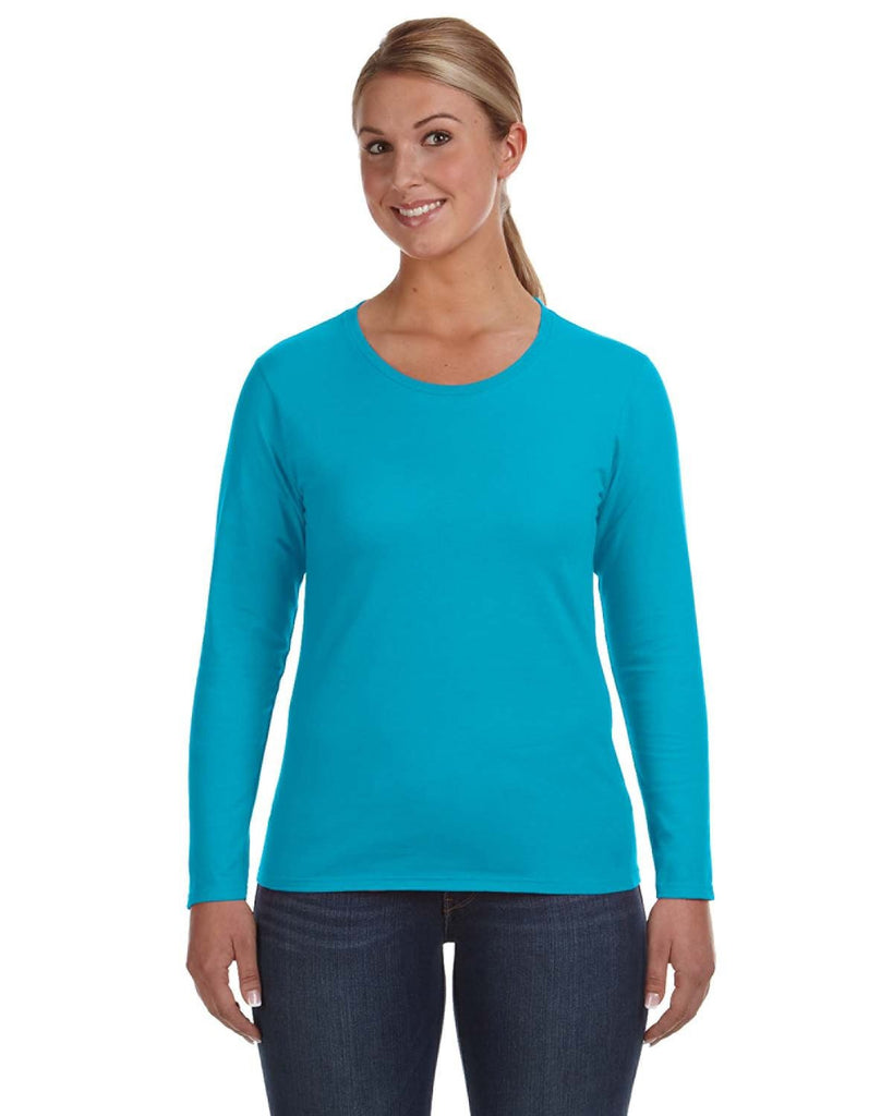 Anvil-884L-Ladies Lightweight Long-Sleeve T-Shirt-CARIBBEAN BLUE