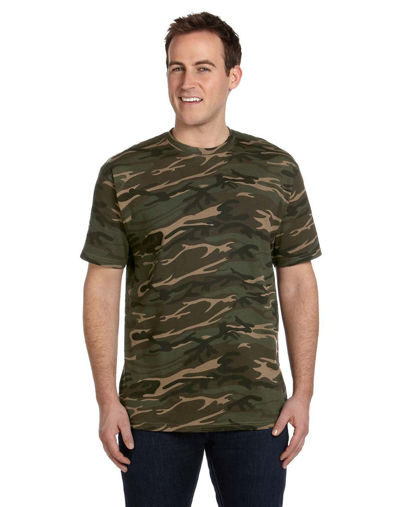Anvil-939-Midweight Camouflage T-Shirt-CAMOUFLAGE GREEN