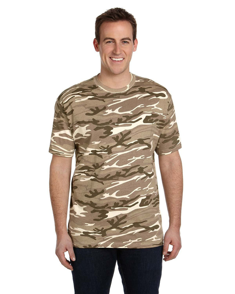 Anvil-939-Midweight Camouflage T-Shirt-CAMOUFLAGE SAND