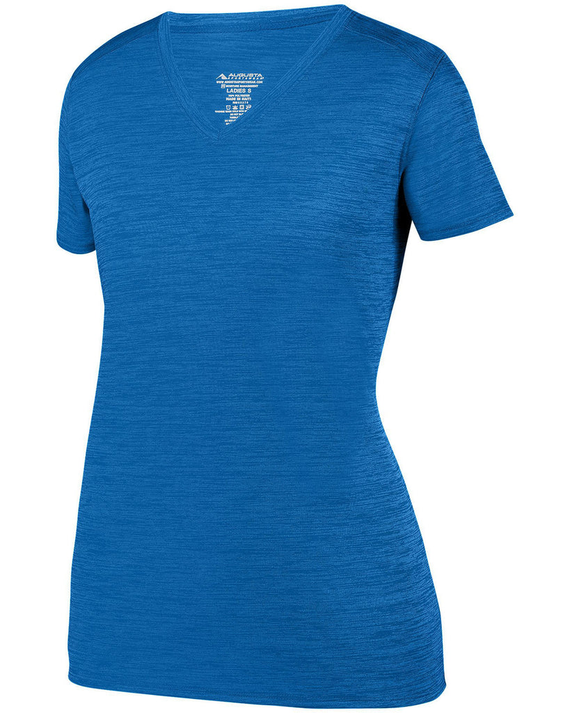 Augusta Sportswear-2902-Ladies Shadow Tonal Heather Short-Sleeve Training T-Shirt-ROYAL
