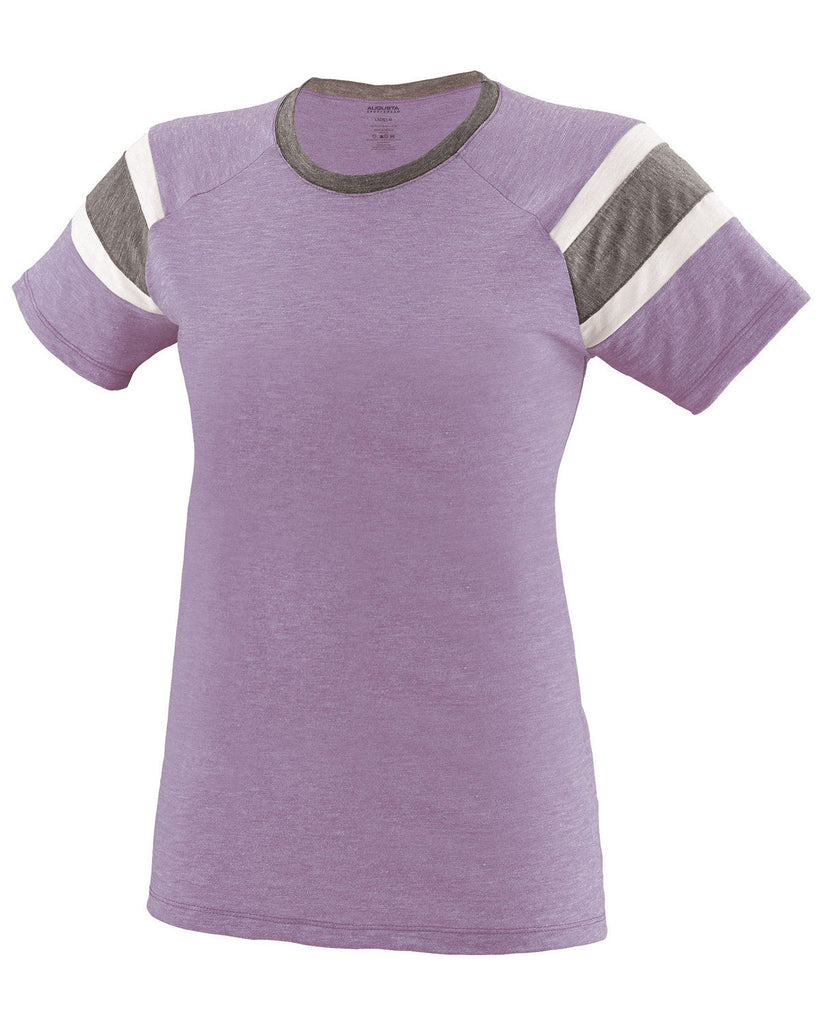 Augusta Sportswear-3011-Ladies Fanatic Short-Sleeve T-Shirt-LAVNDR/ SLT/ WHT