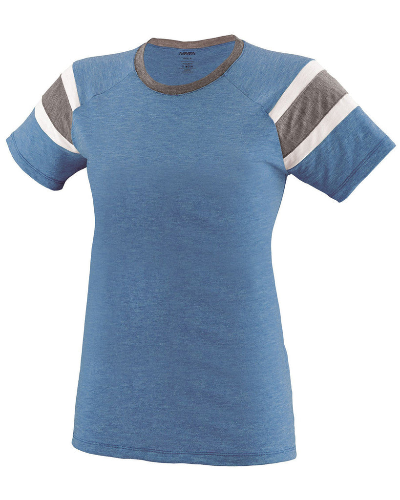 Augusta Sportswear-3011-Ladies Fanatic Short-Sleeve T-Shirt-ROYAL/ SLATE/ WH