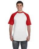 Augusta Sportswear-423-Adult Short-Sleeve Baseball Jersey-WHITE/ RED