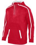 Augusta Sportswear-5554-Adult Stoked Tonal Heather Hoodie-RED/ WHITE