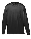 Augusta Sportswear-788-Adult Wicking Long-Sleeve T-Shirt-BLACK