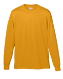 Augusta Sportswear-788-Adult Wicking Long-Sleeve T-Shirt-GOLD